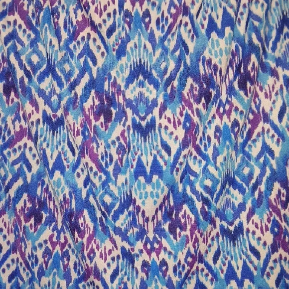 Bobbie Brooks Blue and White Patterned Pajama Pants - Picture 3 of 3